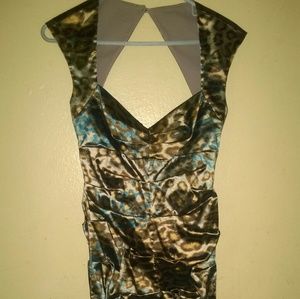 Leopard print prom dress